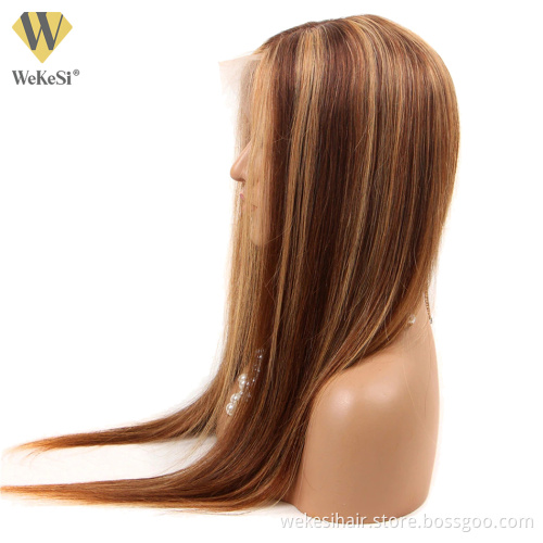 Cuticle aligned 40 inch Straight human lace wig transparent swiss hd lace wig full lace human hair wigs for black women